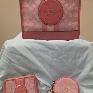 Coach Pink Bag and Wallet Set